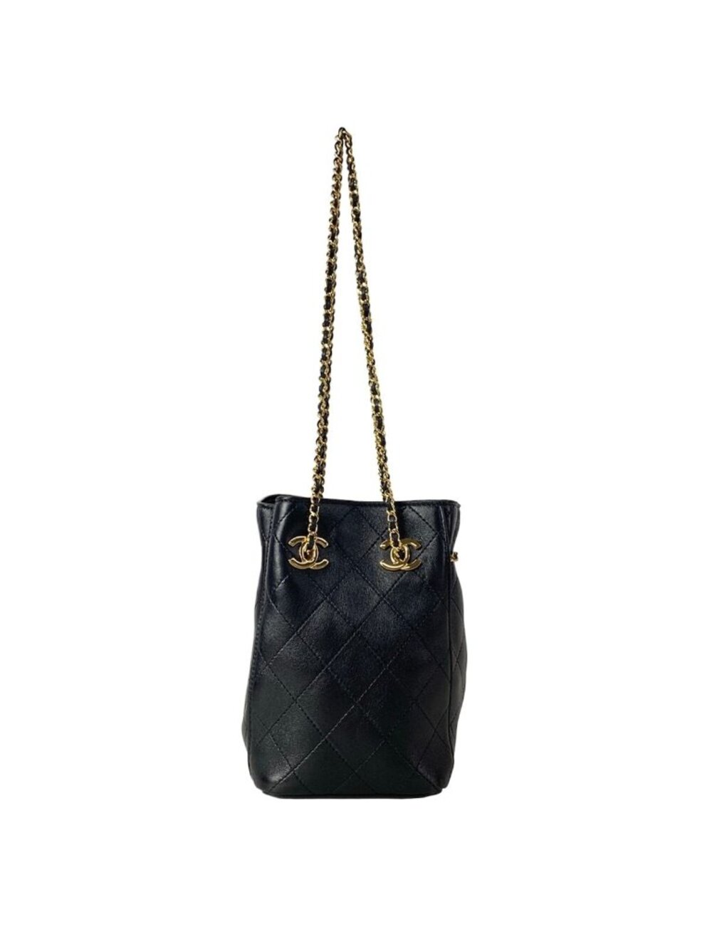 Chanel Shoulder Bag Quilted Black Lambskin